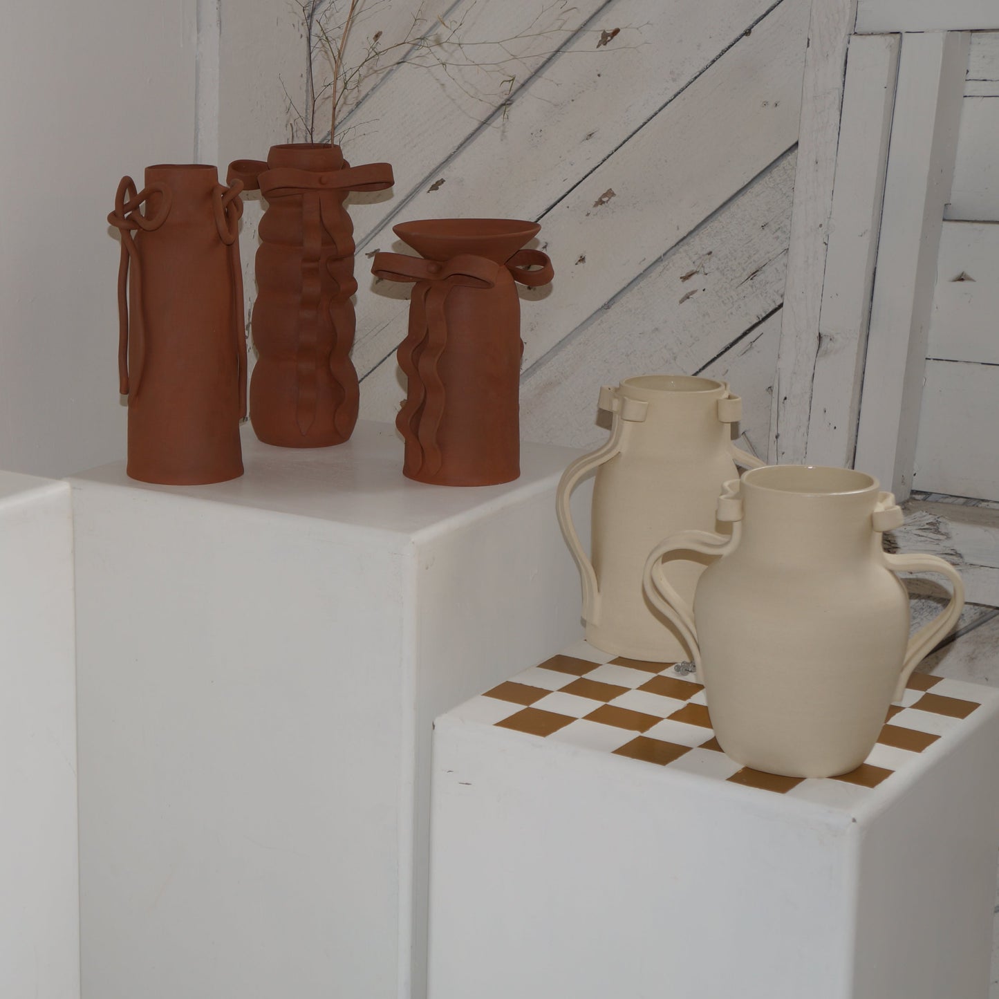 Bow Vessel in White