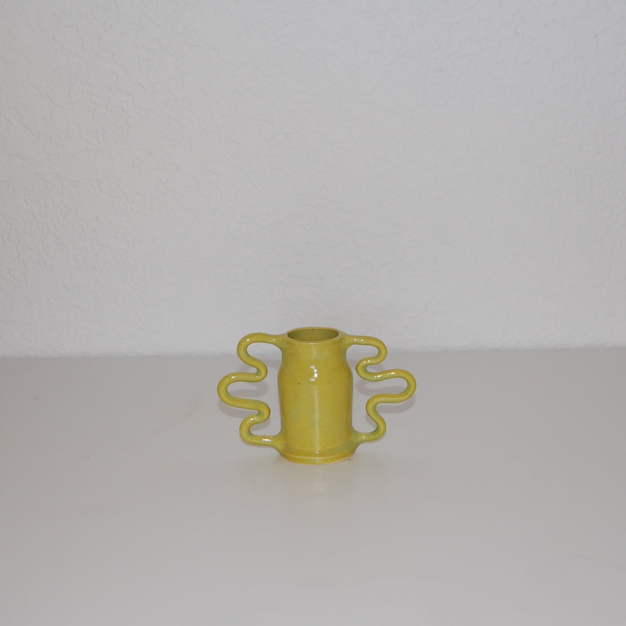 Mini Chartreuse Curvy Amphora Vase