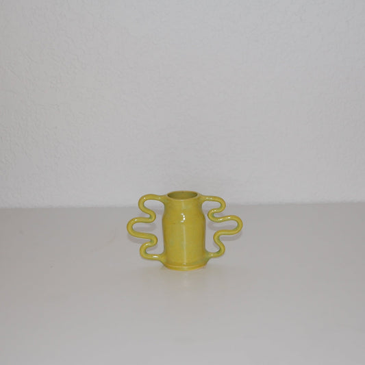 Mini Chartreuse Curvy Amphora Vase