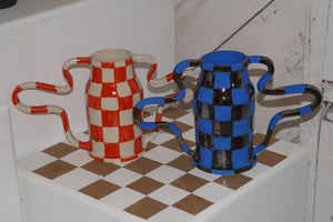 Matisse and Chrome Checkered Curvy Amphora