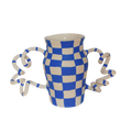 Matisse Blue Checkered Boinggg! Vase