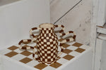 Load image into Gallery viewer, Brown Checkered Curvy Amphora
