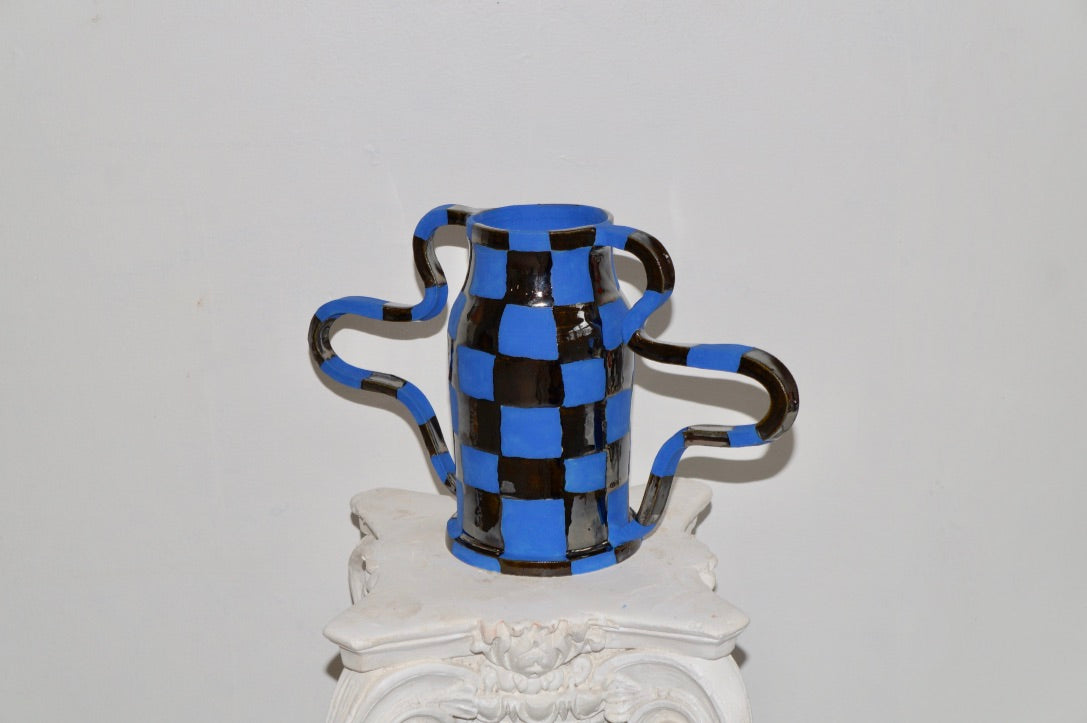 Matisse and Chrome Checkered Curvy Amphora