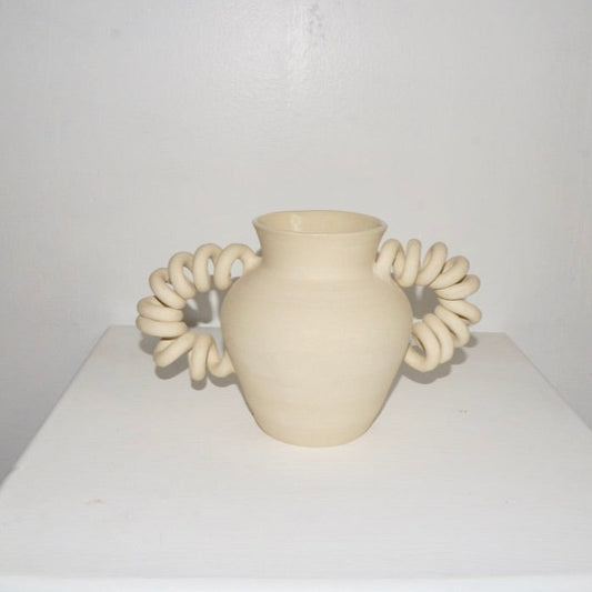 Cream Boinggg! Vase
